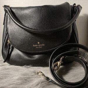 Kate Spade Black Leather Crossbody and/or Shoulder Bag
